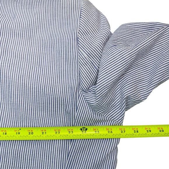 Saddlebred Mens Seersucker Blazer Jacket Blue White Stripe Cotton 54R Easter - Picture 13 of 15